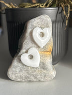 Pampilles cœur blanches