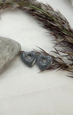 Pampilles cœur grises