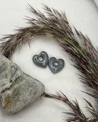 Pampilles cœur grises