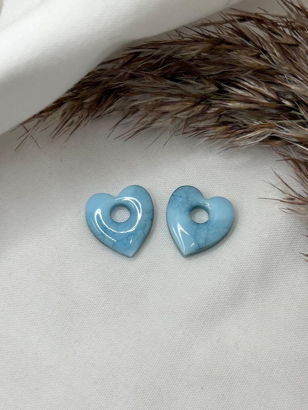 Pampilles coeurs bleues