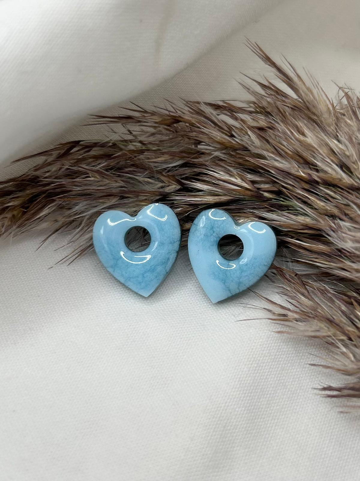 Pampilles coeurs bleues