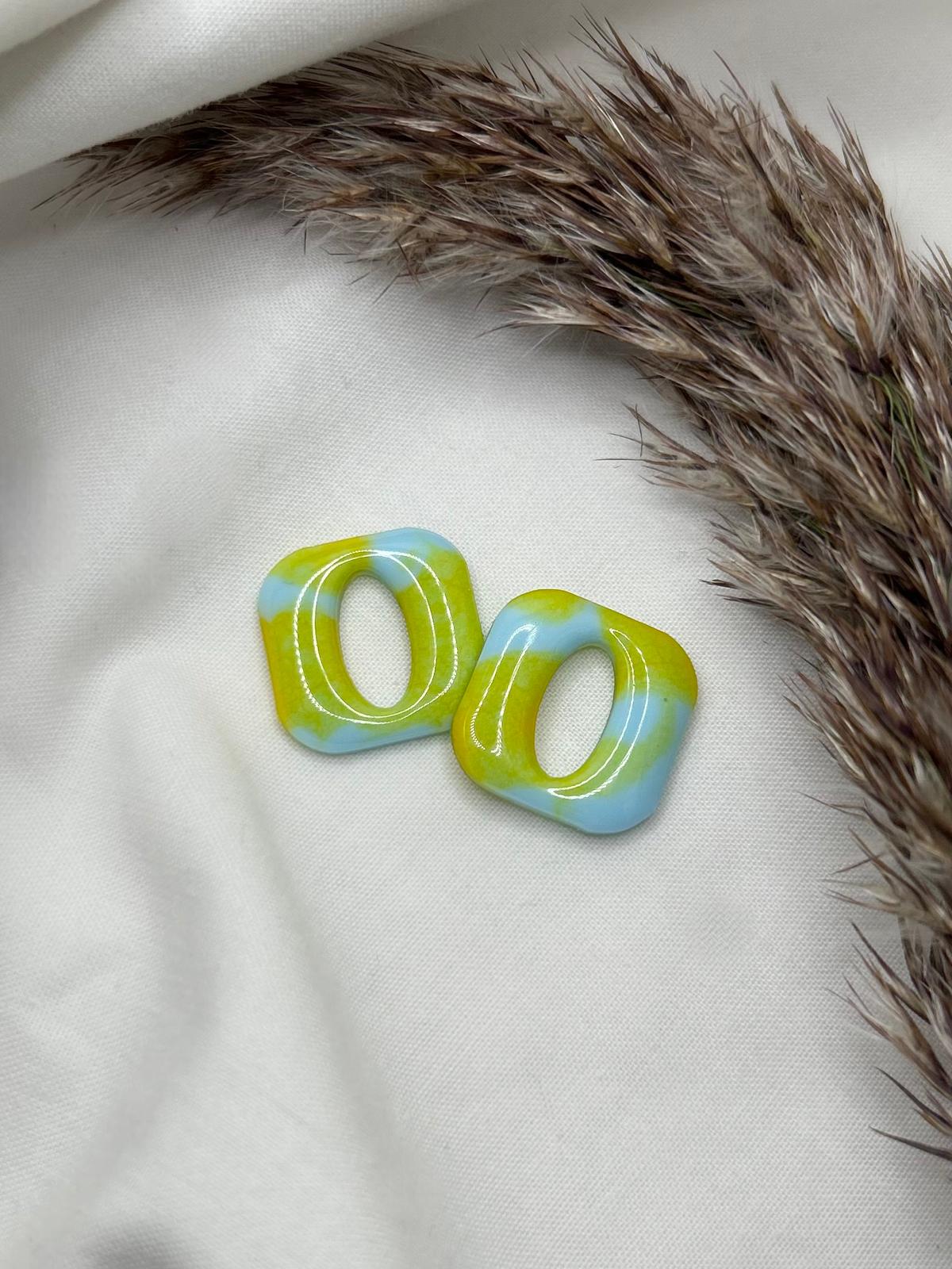 Pampilles Caly jaunes et bleues