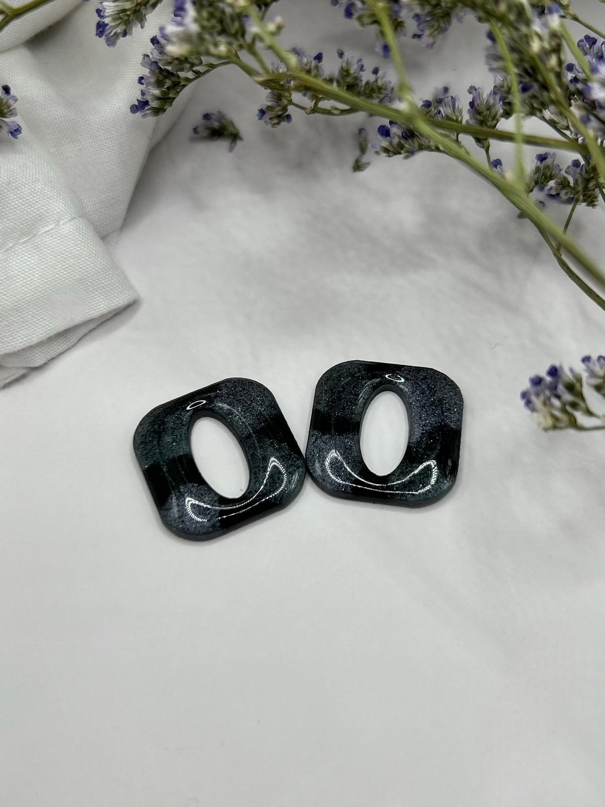 Pampilles caly noir métallique