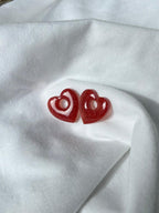 Pampilles coeurs rouges