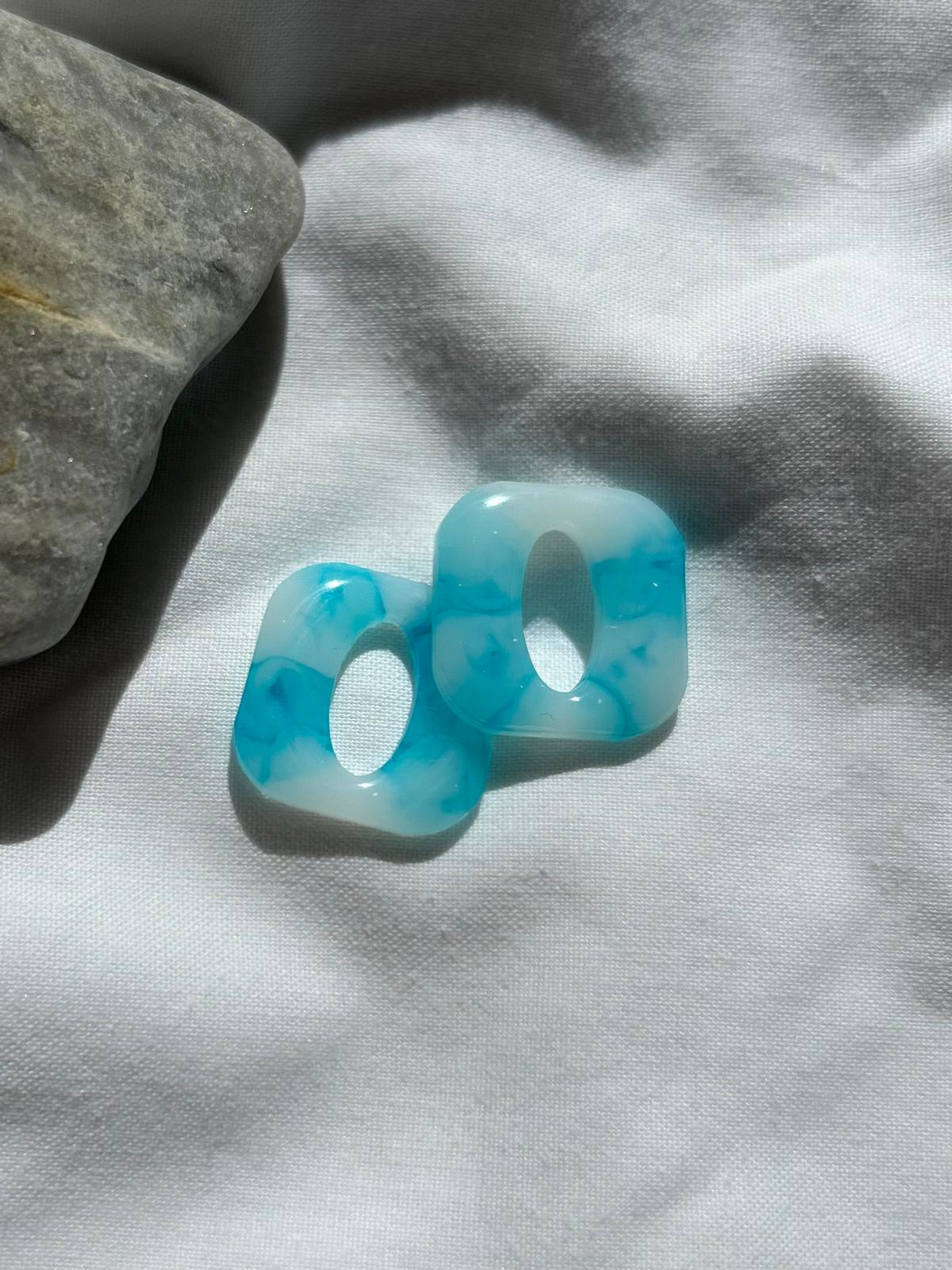 Pampilles caly bleues et blanches