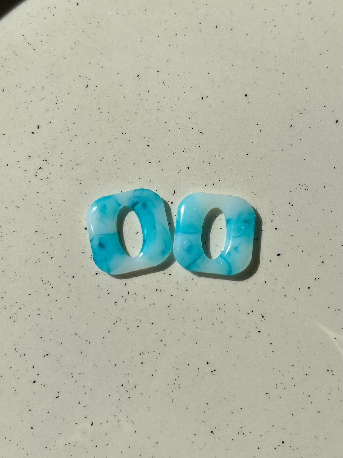 Pampilles caly bleues et blanches