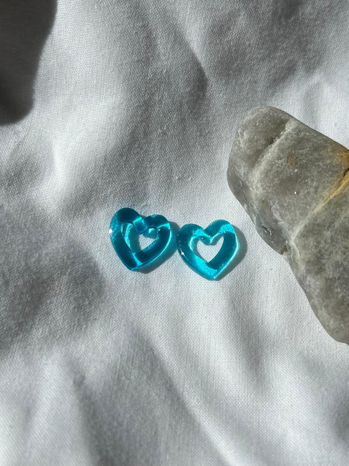 Pampilles coeurs bleues