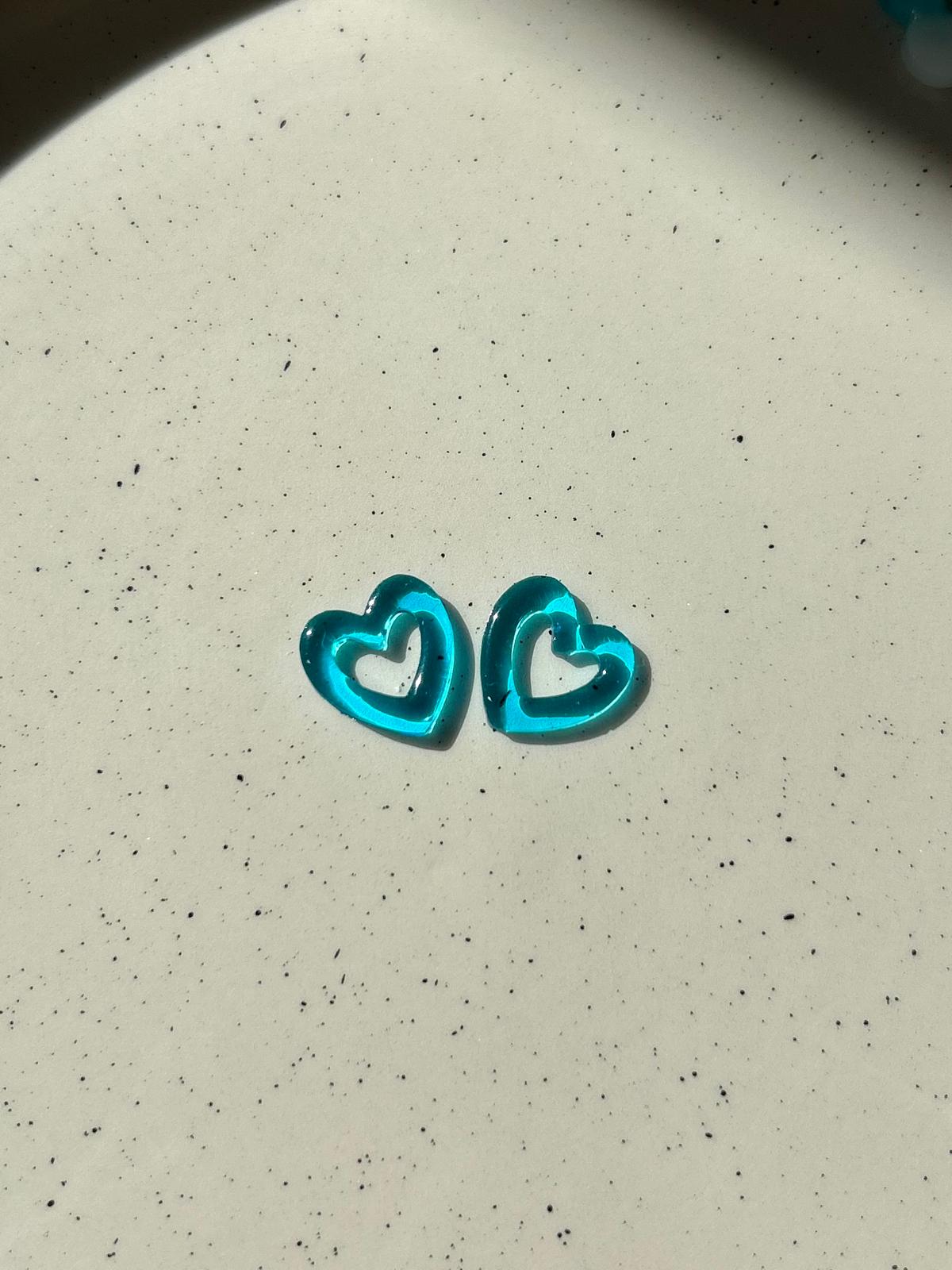 Pampilles coeurs bleues